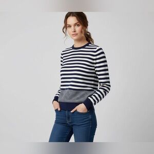Express Striped Crewneck Top